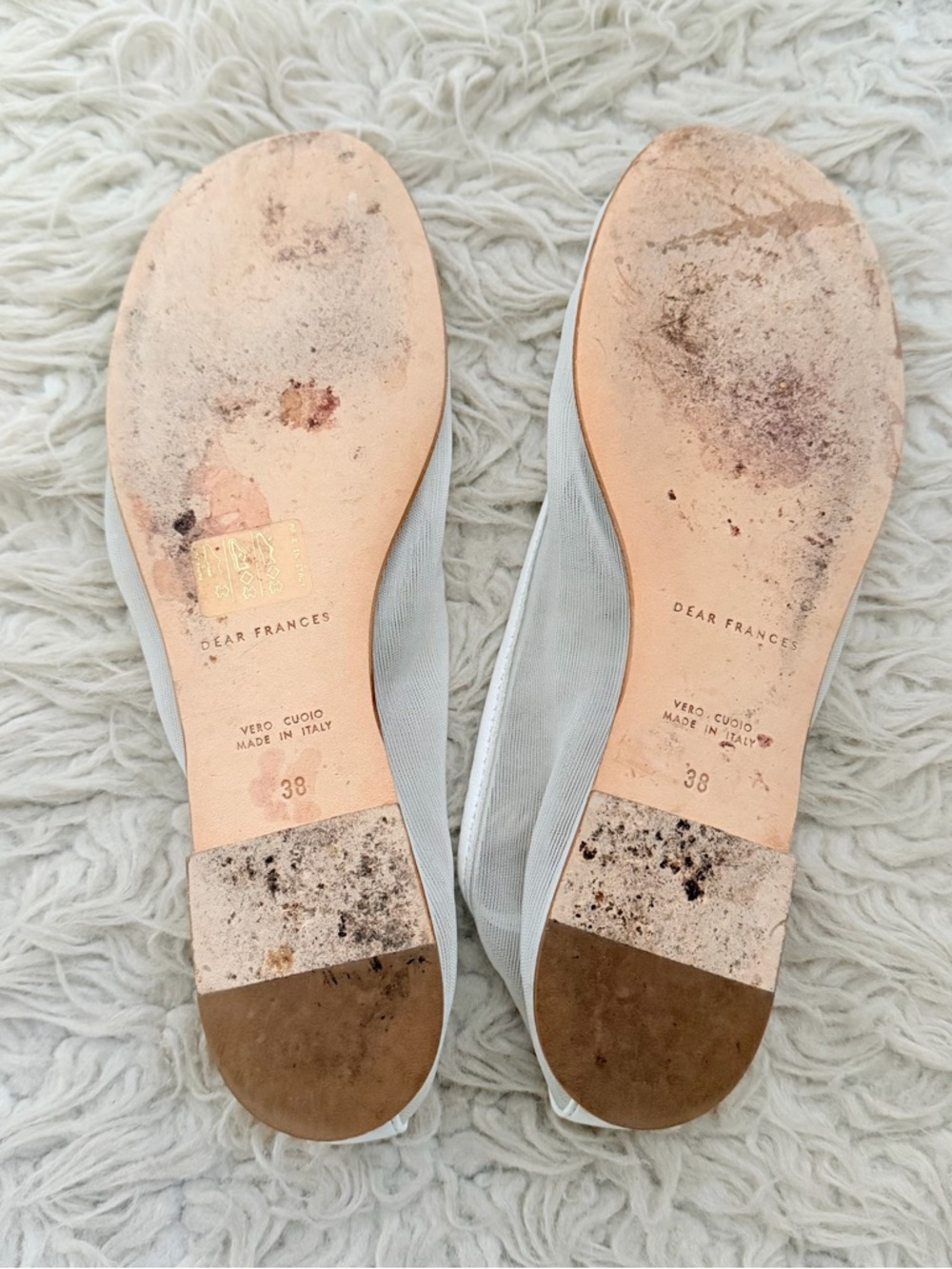 Dear Frances Balla Mesh Ballet Flats - White - Picture 4 of 10